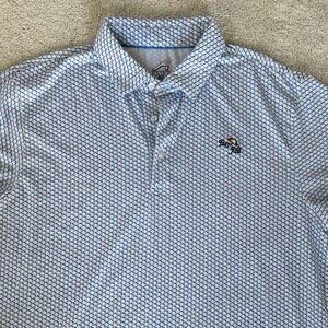 POLO GOLF SHIRT BAY HILL ARNOLD PALMER CLUB AHEAD M blue white orange
